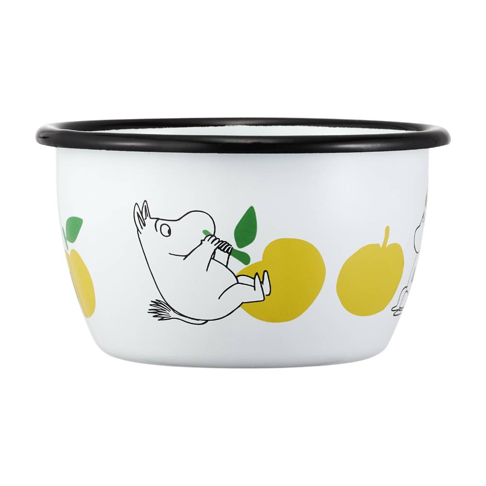 Moomin Joyfull Apples Bowl 3dl Yellow - The Official Moomin Shop
