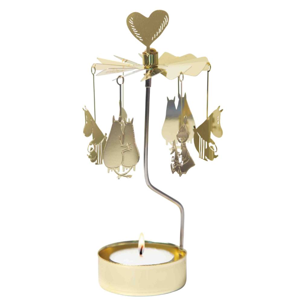 Moomin 80 Heart Rotary Candle Holder Gold