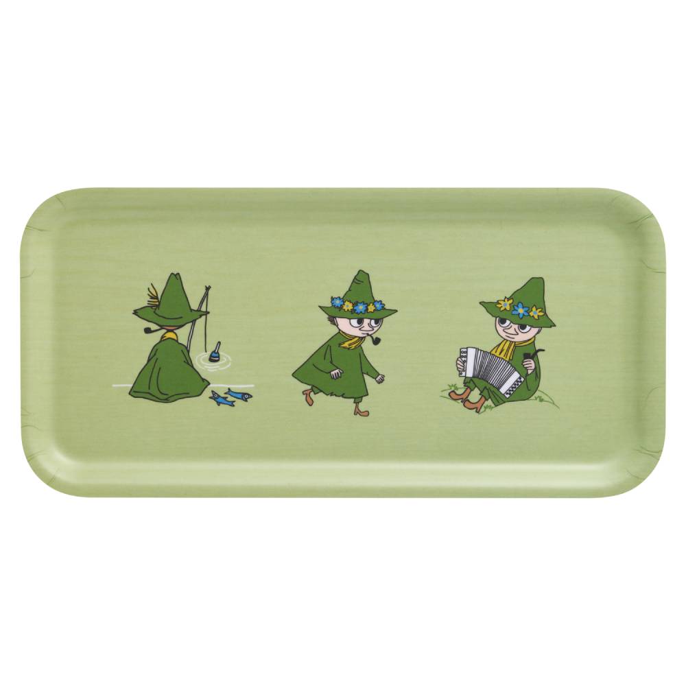 Snufkin Retro Tray 27x13cm Green - The Official Moomin Shop