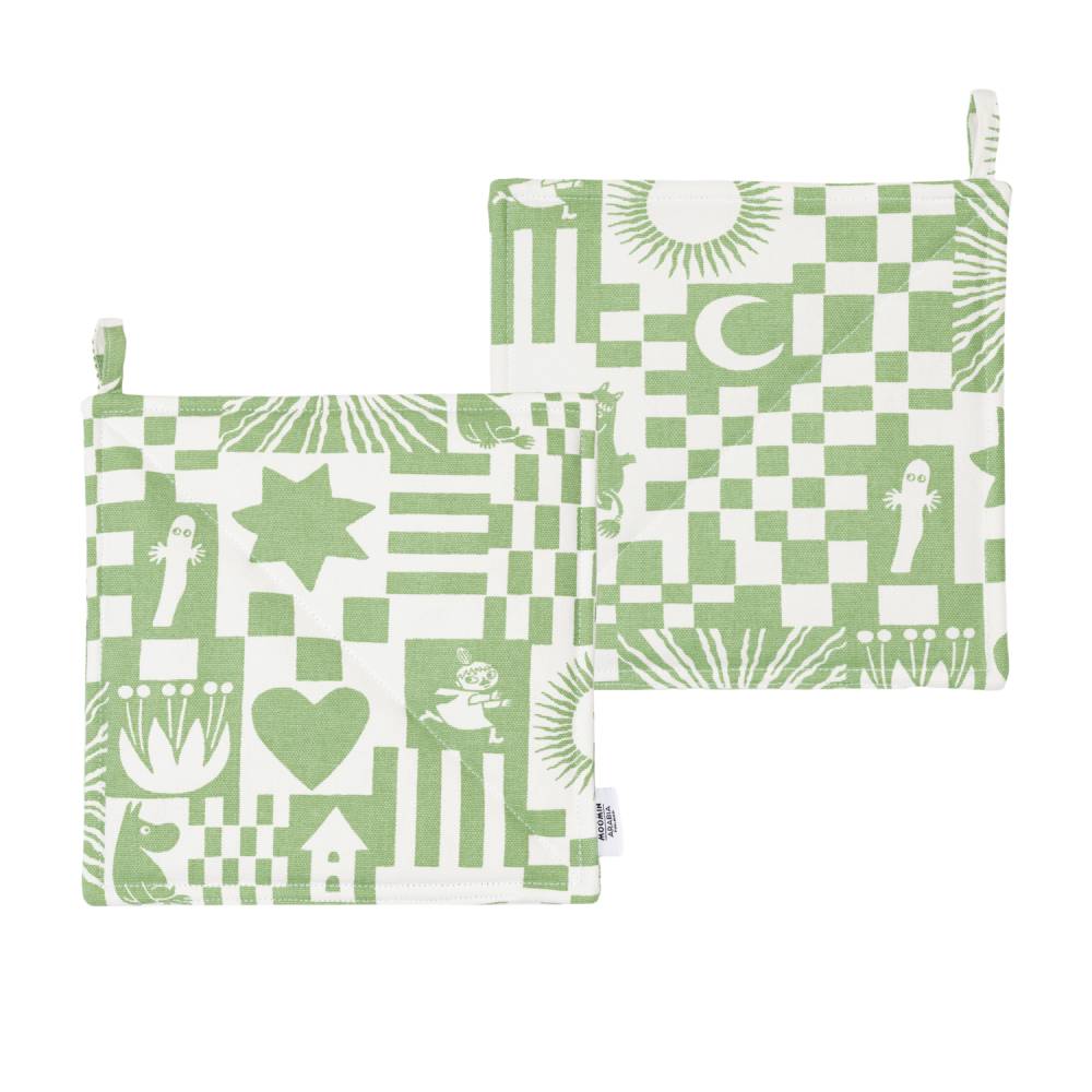 Moomin Party Pot Holder Green 2 pcs