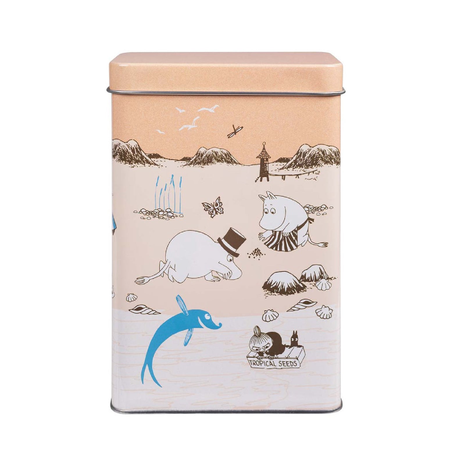 Moomin Beach Trip Coffee Tin Orange