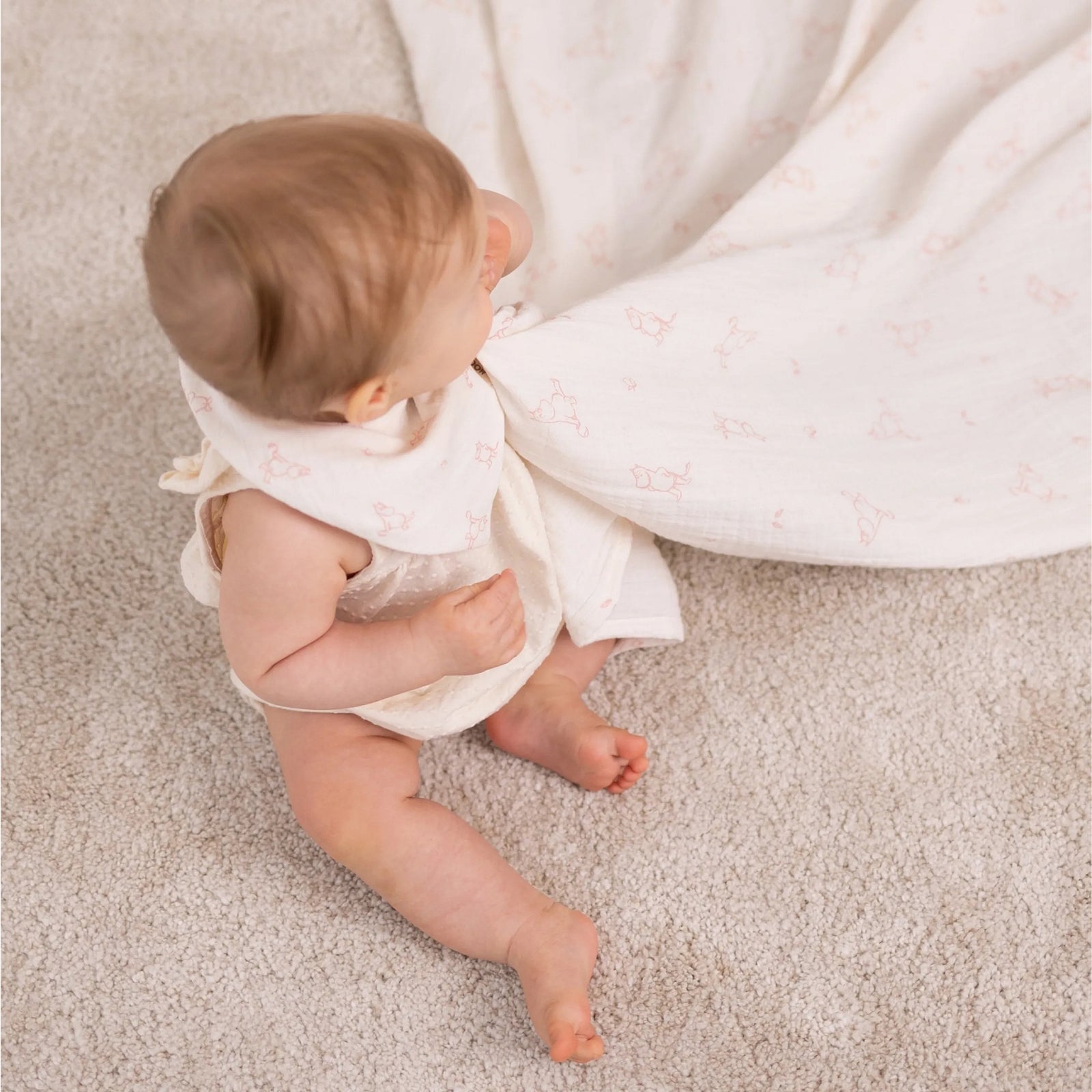 Moomin Muslin Swaddle Blanket Pink