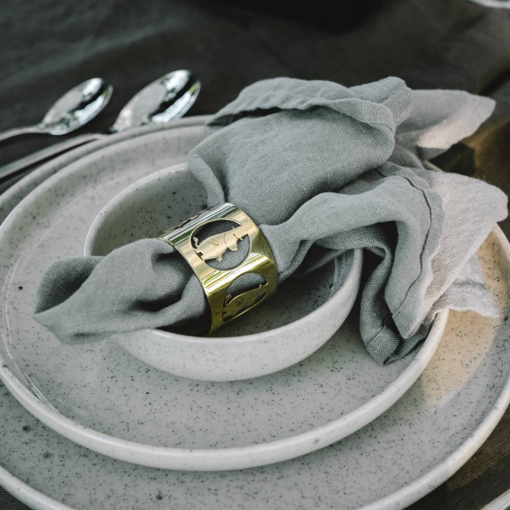 Moomin 80 Moominpappa Napkin Rings Brass - Hilke