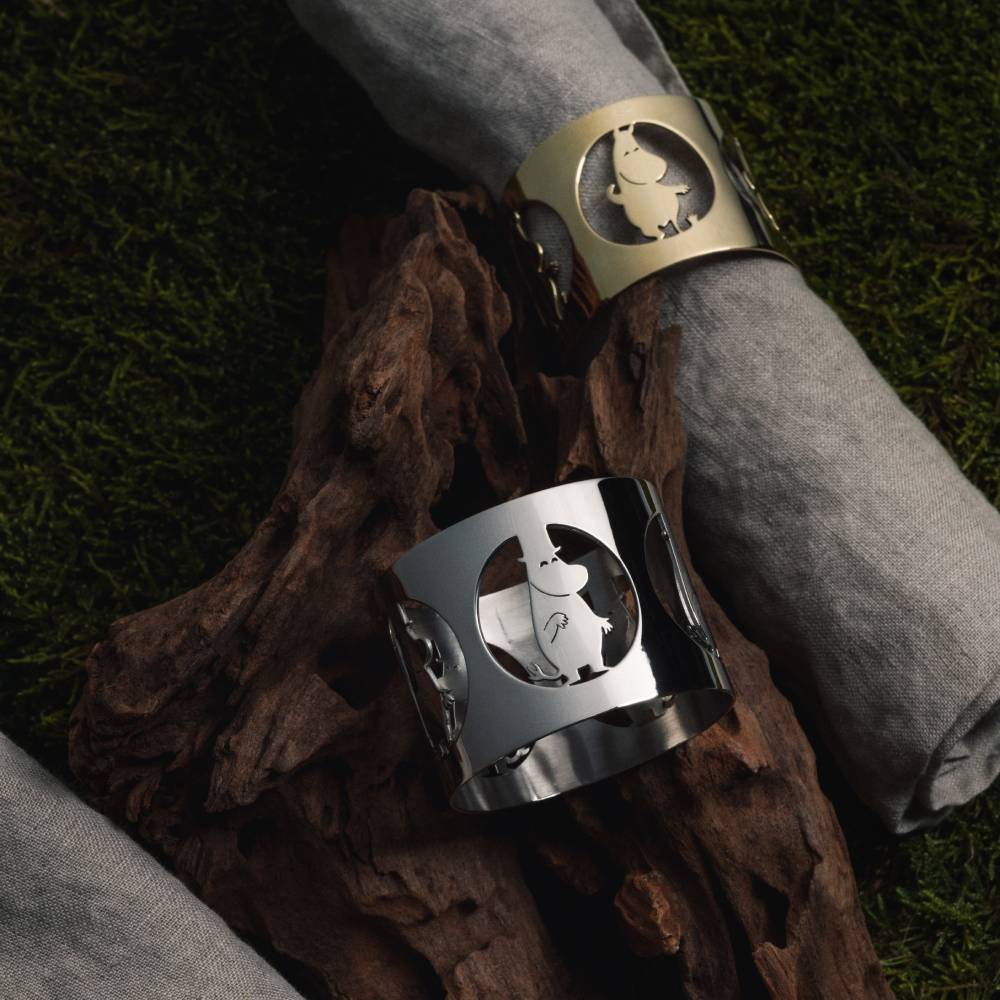 Moomin 80 Moominpappa Napkin Rings nickel-plated brass - Hilke