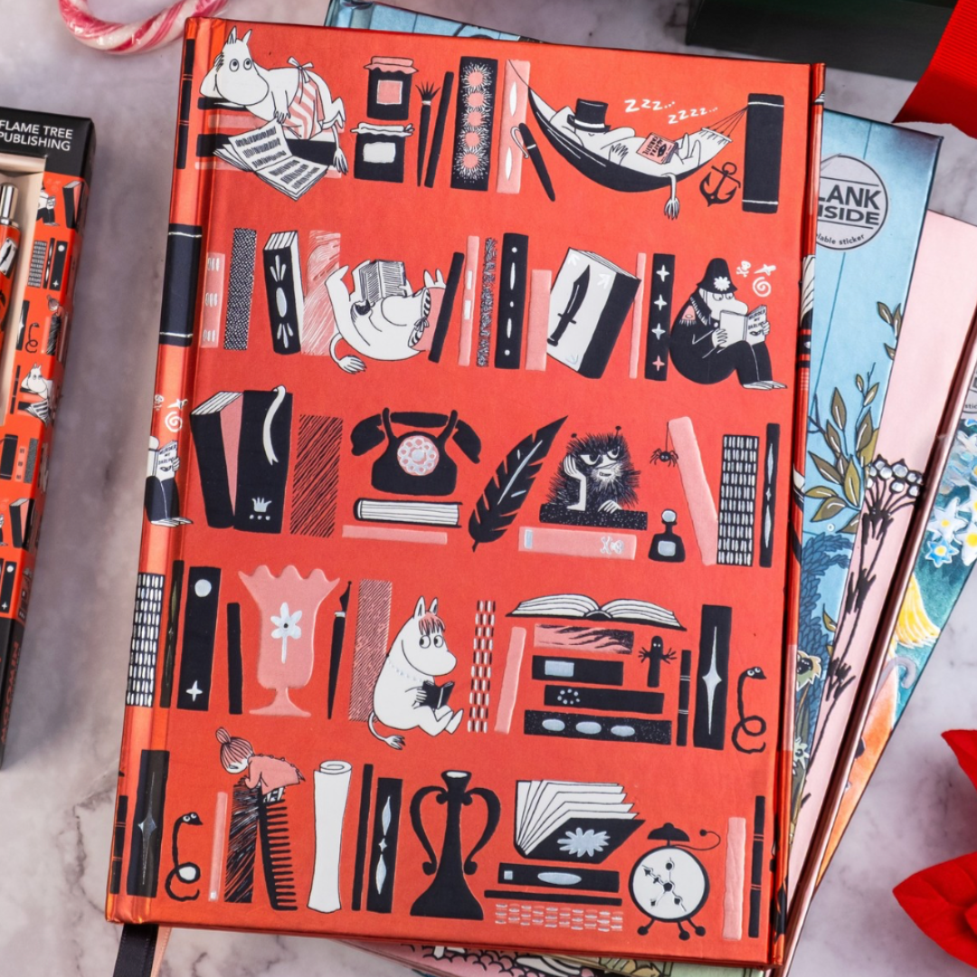 Moomin Bookshelves (Foiled Journal) Lined Notebook