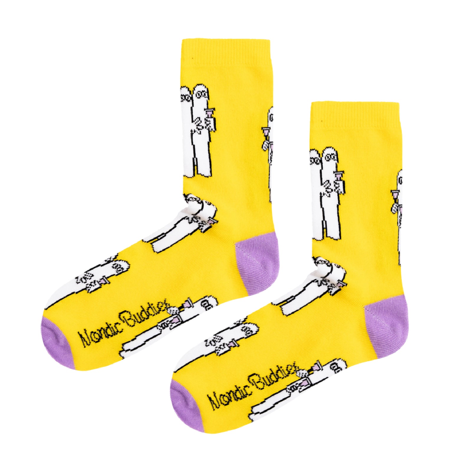 Moomin Socks Hattifatteners With Cocktails Yellow