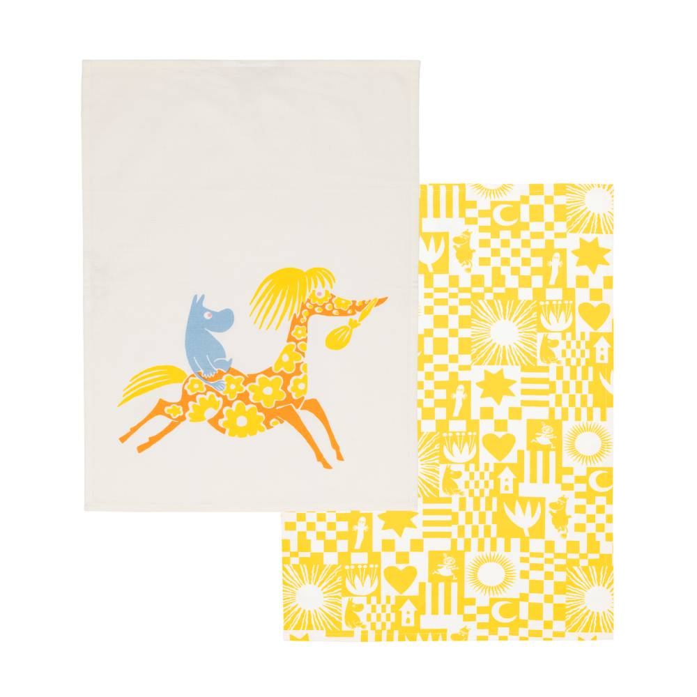 Moomin Party Kitchen Towel Yellow 2 pcs