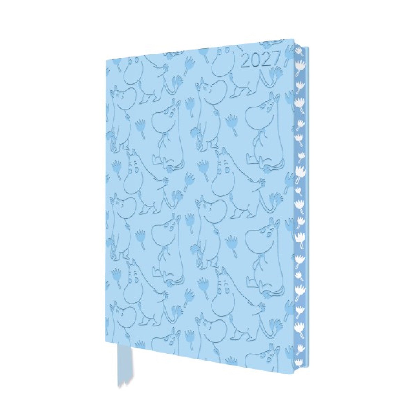 Moomin and Flowers 2027 Artisan Art Vegan Leather Diary Planner - Page to View with Notes
