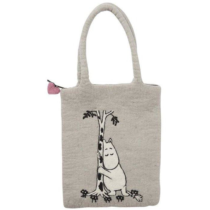 Felted Bag Moomin Tree Hug Grey - .