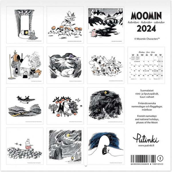 Moomin Wall Calendar 2024 size 30x30 cm The Official Moomin Shop