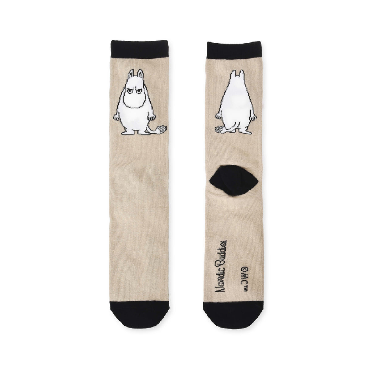 Moomin Socks Angry Moomin Beige