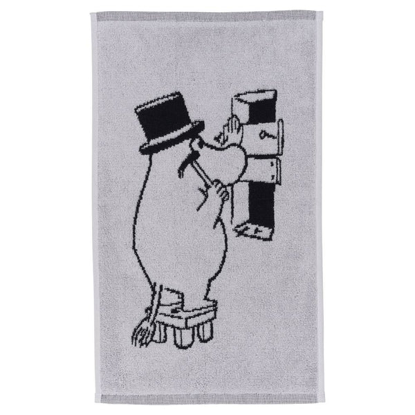 Moominpappa Hand Towel 30 x 50 cm Grey The Official Moomin Shop