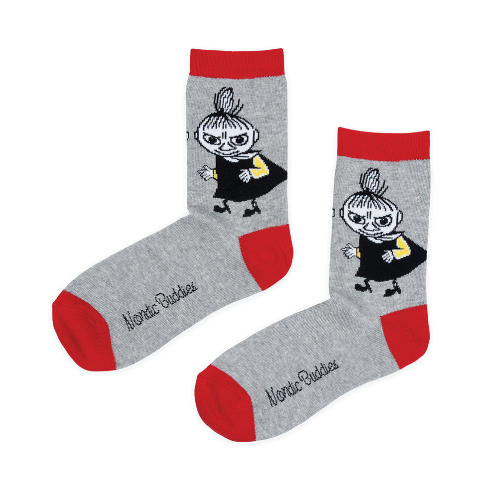 MOOMIN 80 Little My Socks Grey - Red Cross