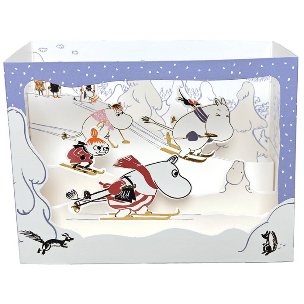 Moomin Skiing Theatre Card 3D - The Official Moomin Shop