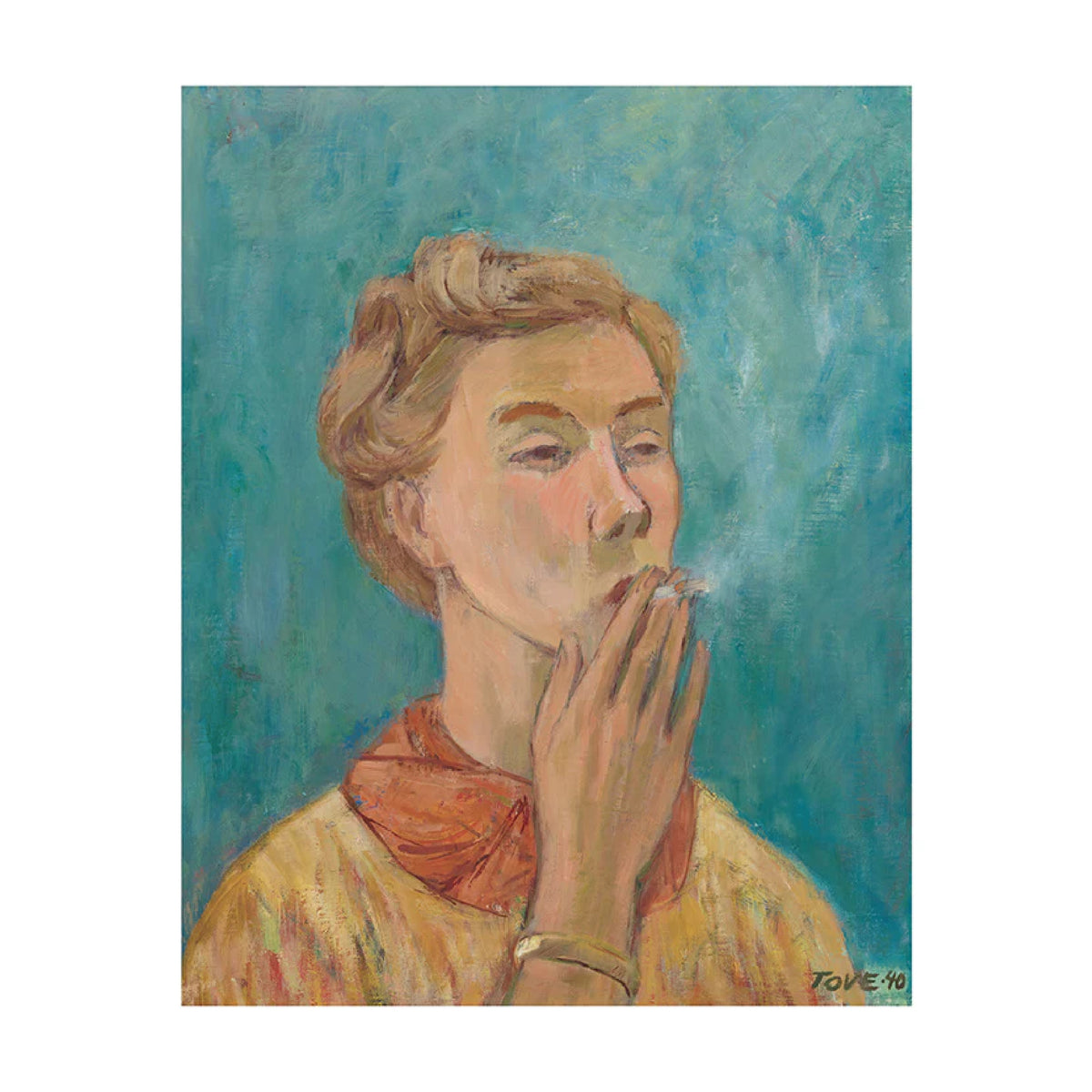 Tove Jansson Postard Smoking Girl (Self Portrait)