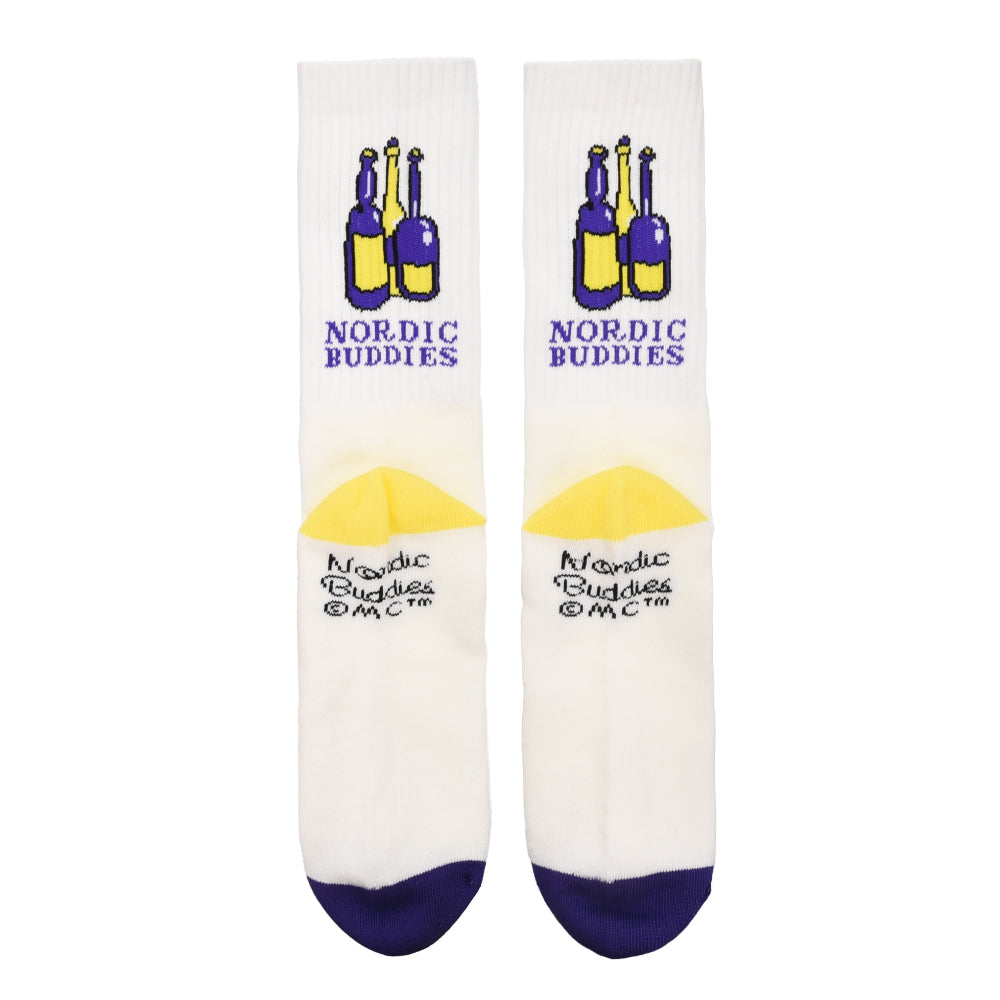 Moomin Socks Stinky Retro White/Yellow/Purple