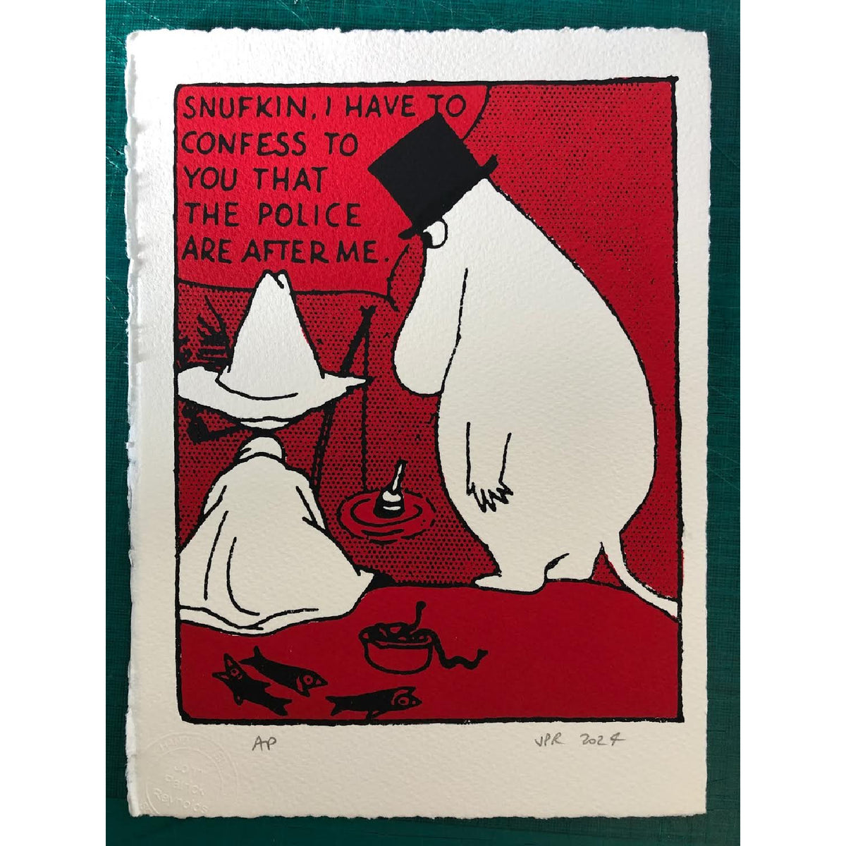 Moomin Art Print Police After Me  Red