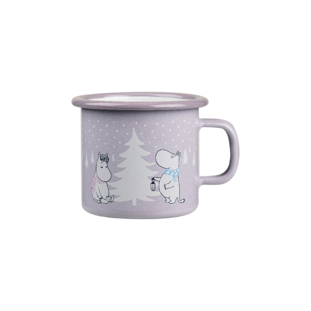 Moomin Snowfall Mug & Led Candle & Tray Lilac Bundle