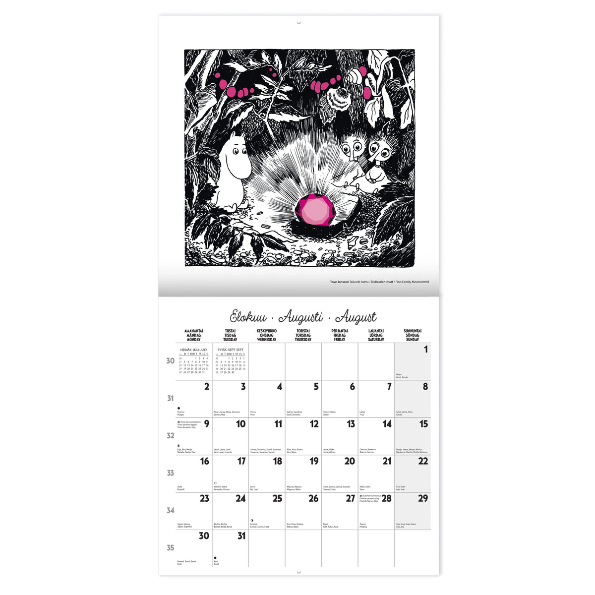 Moomin Flowers Wall Calendar 2027