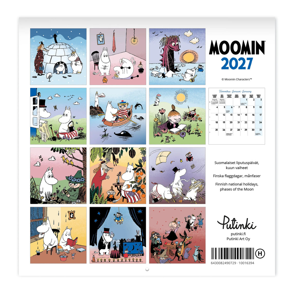 Moomin Mini Wall Calendar 2027