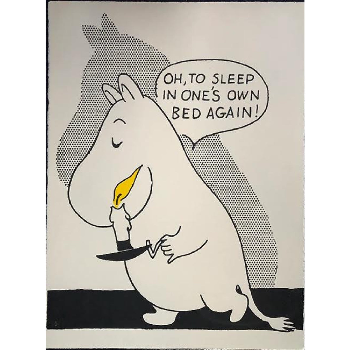 Moomin Art Print Oh To Sleep In One's Own Bed Again