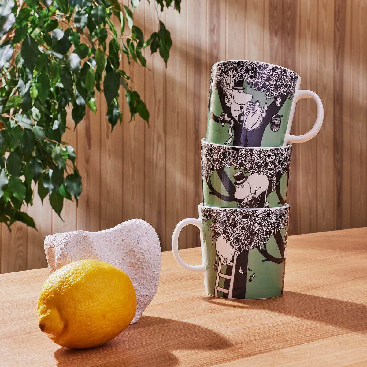 Moomin Green & Rose Mugs 0.4 L Bundle