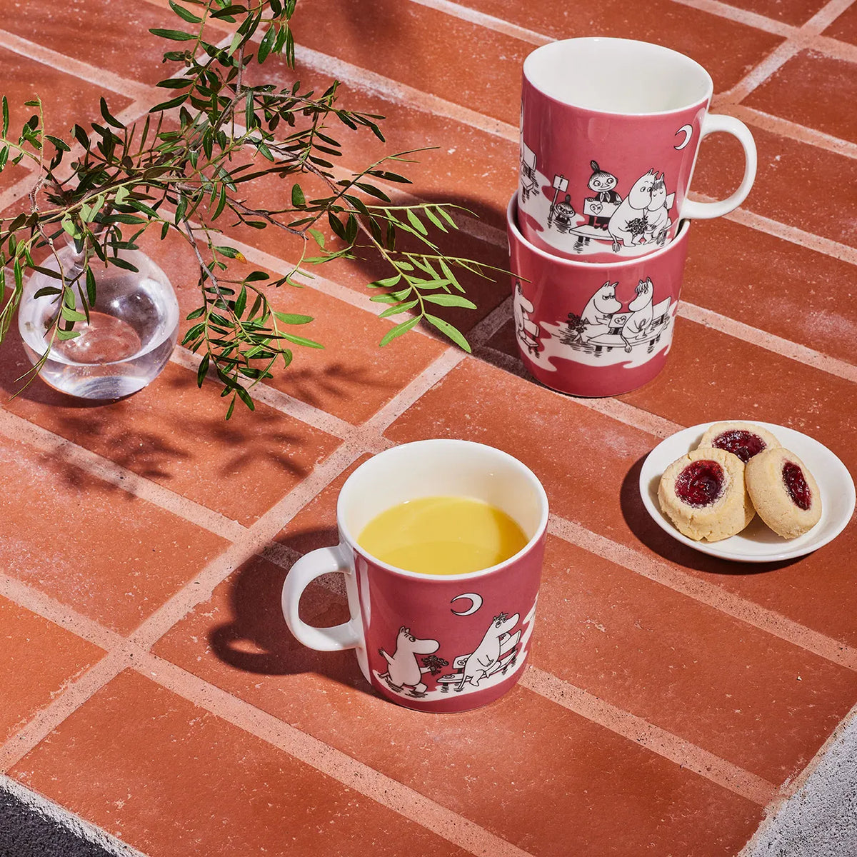 Moomin Green & Rose Mugs 0.4 L Bundle