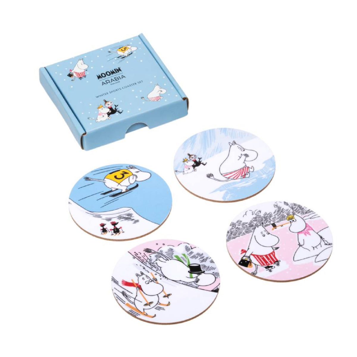 Moomin Coaster Set 4 pcs Ice Swimming