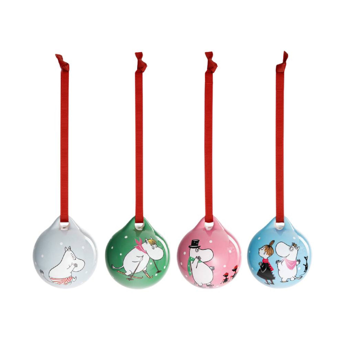 Moomin Mini Bauble Set Winter Sport 4 pcs