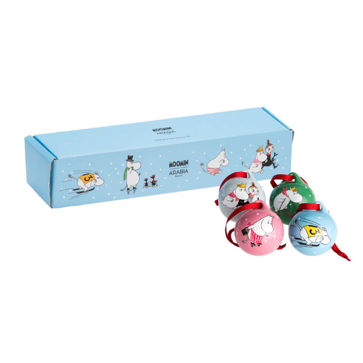 Moomin Mini Bauble Set Winter Sport 4 pcs
