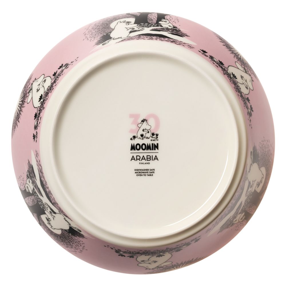 Moomin Love 30 Serving Bowl 23cm Pink - The Official Moomin Shop