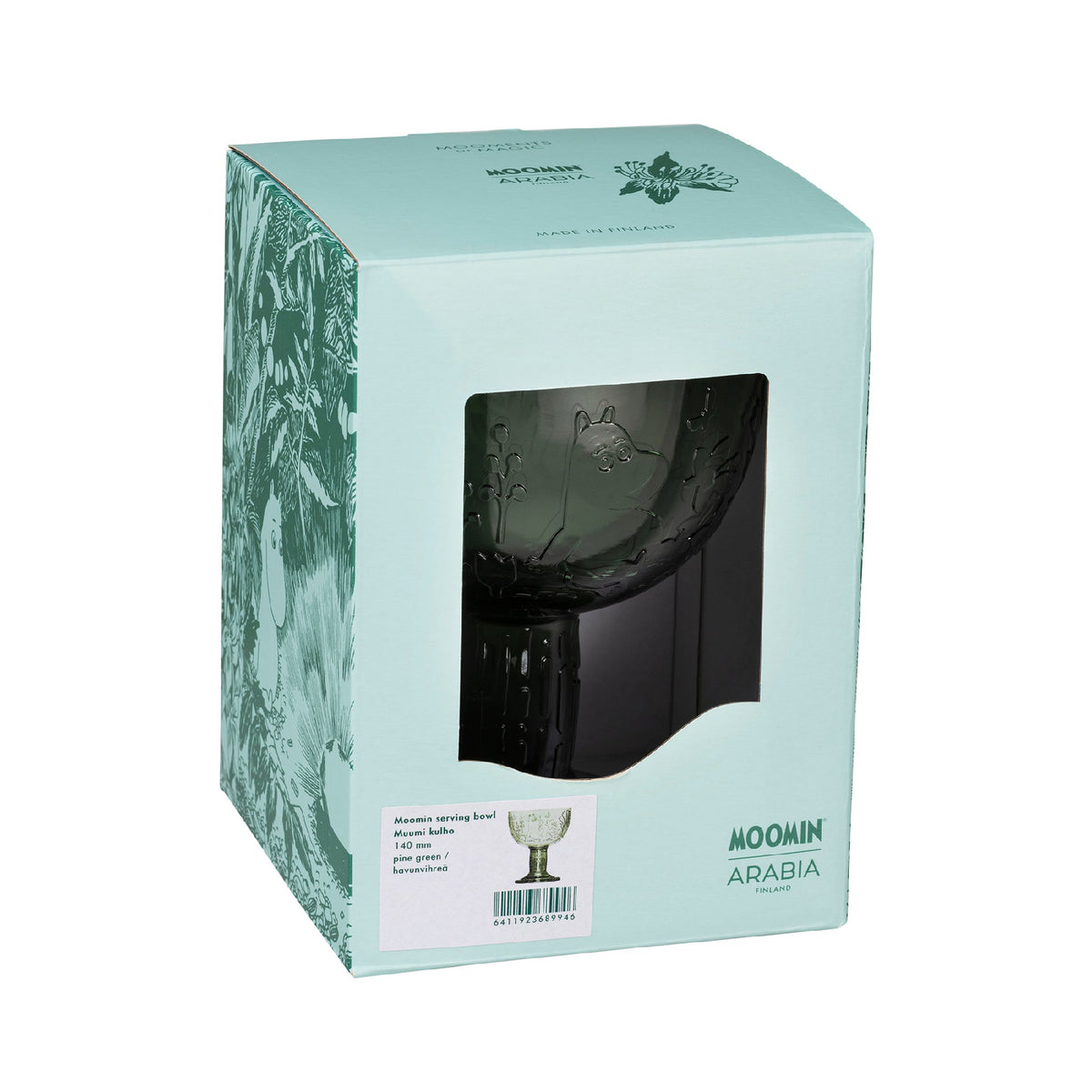 Moomin Mystical Forest Pine Green Serving Bowl 140 mm