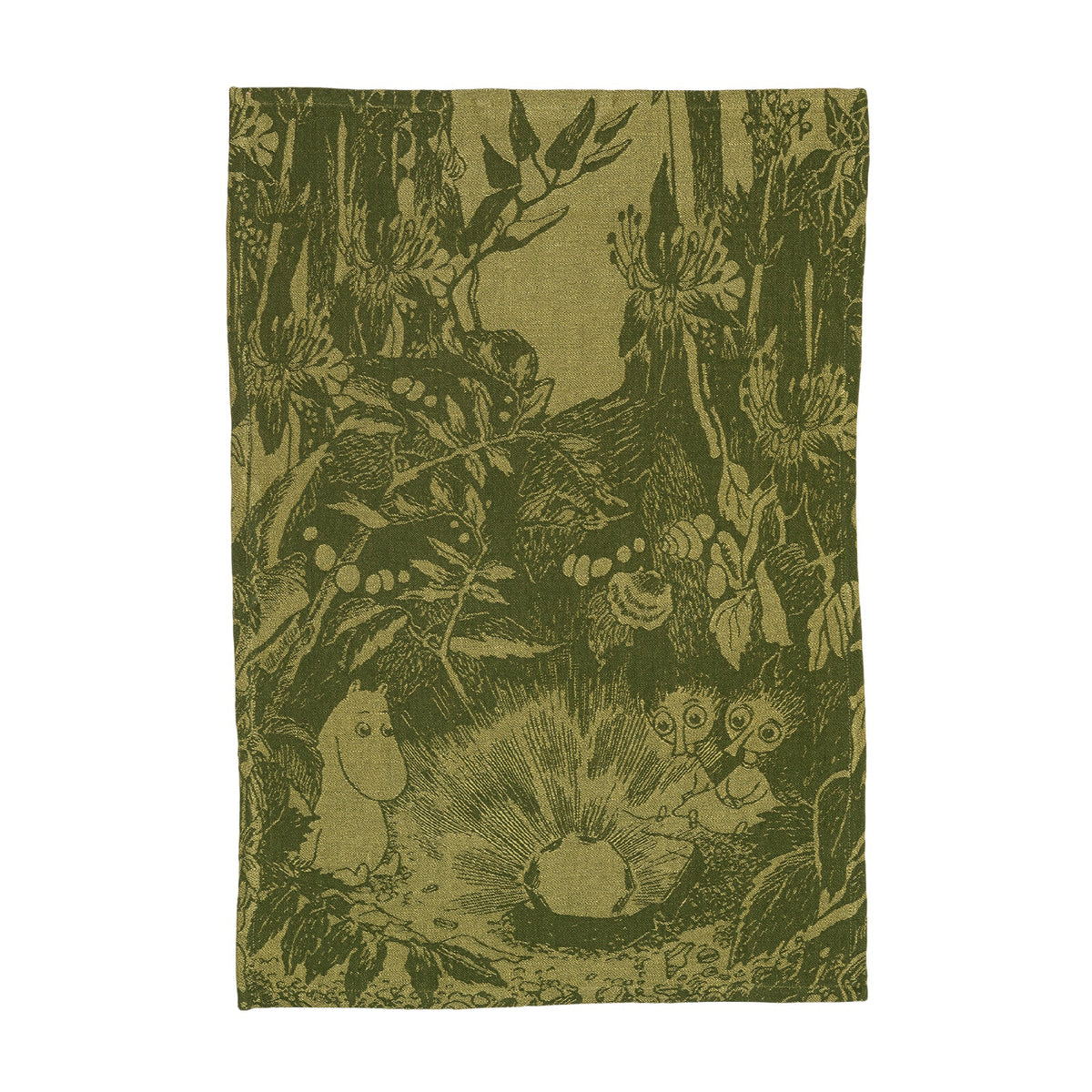 Moomin Mystical Forest Kitchen Towel Blue Or Green 45 x 65 cm