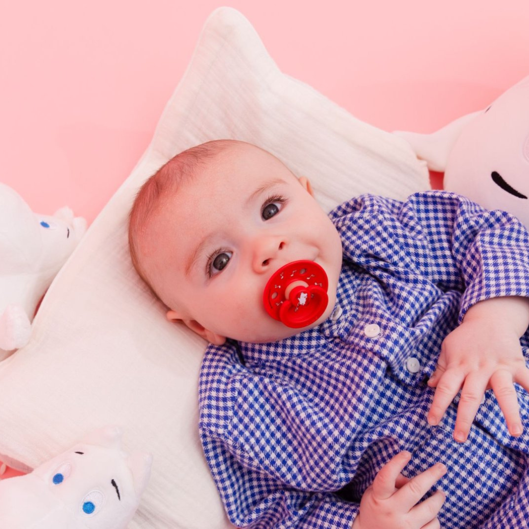 Moomin Dancing Pacifier 2-pack Pink/red