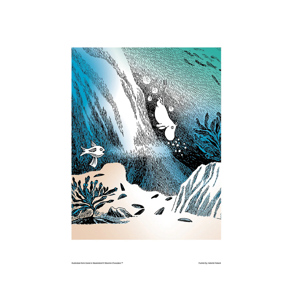 Moomin Diving Poster Small