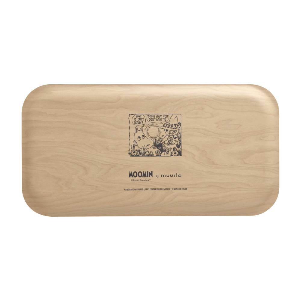 Moomin Garden Tray White  43 x 22 cm