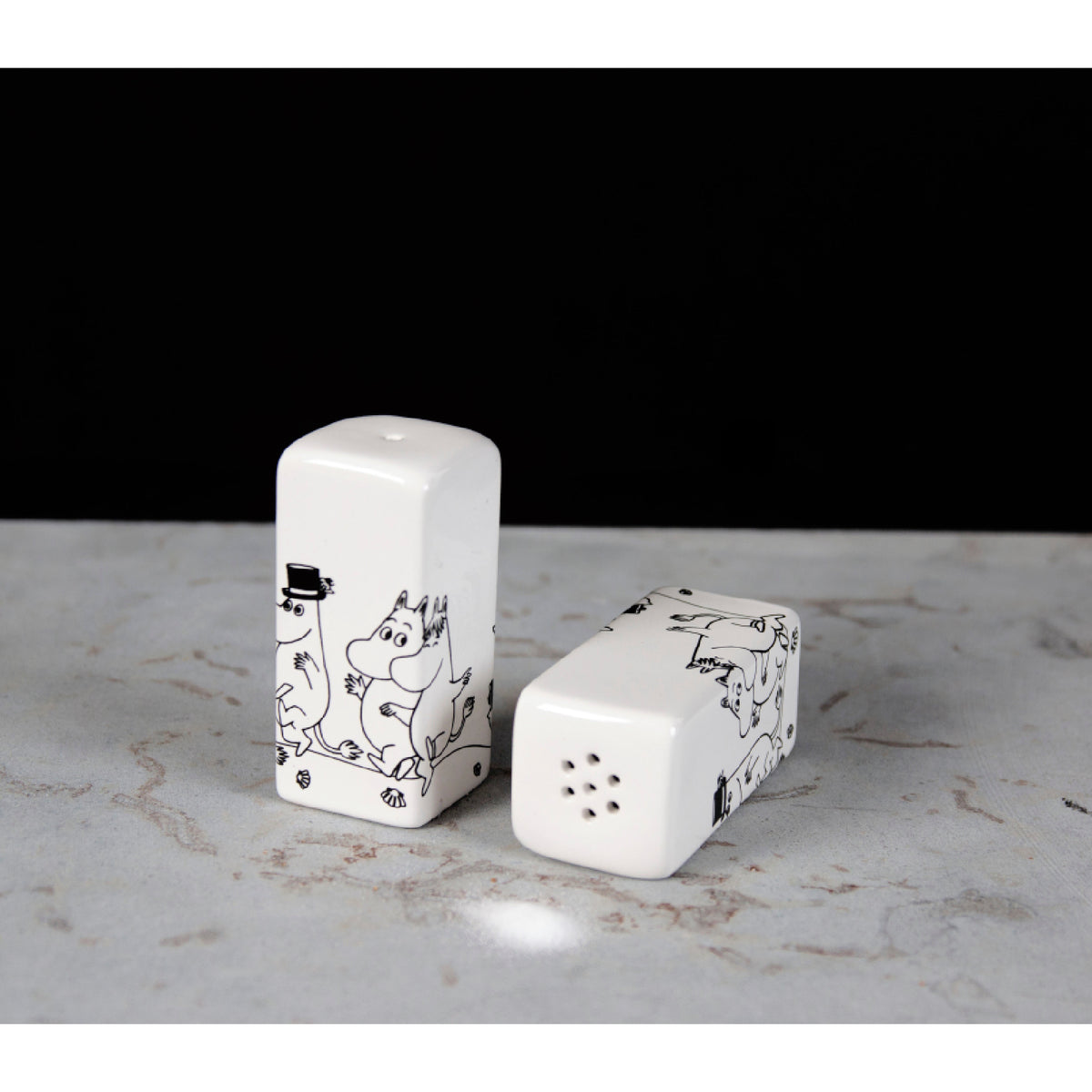 Salt and Pepper Shaker Moomin Family Black