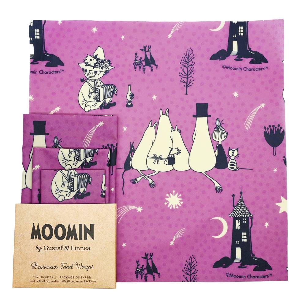 Moominpappa Bees Wax Wrap By Nightfall 3-pack