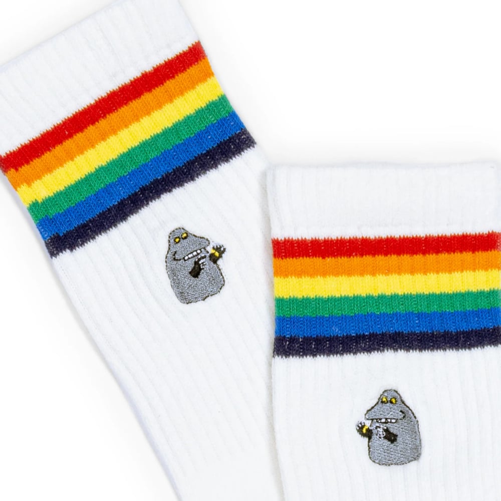 Moomin Socks Groke Retro Rainbow White Or Black