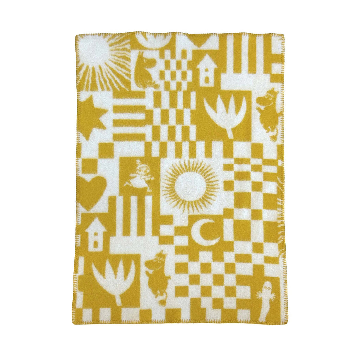 Moomin Play Baby Wool Blanket Green/Yellow/Blue