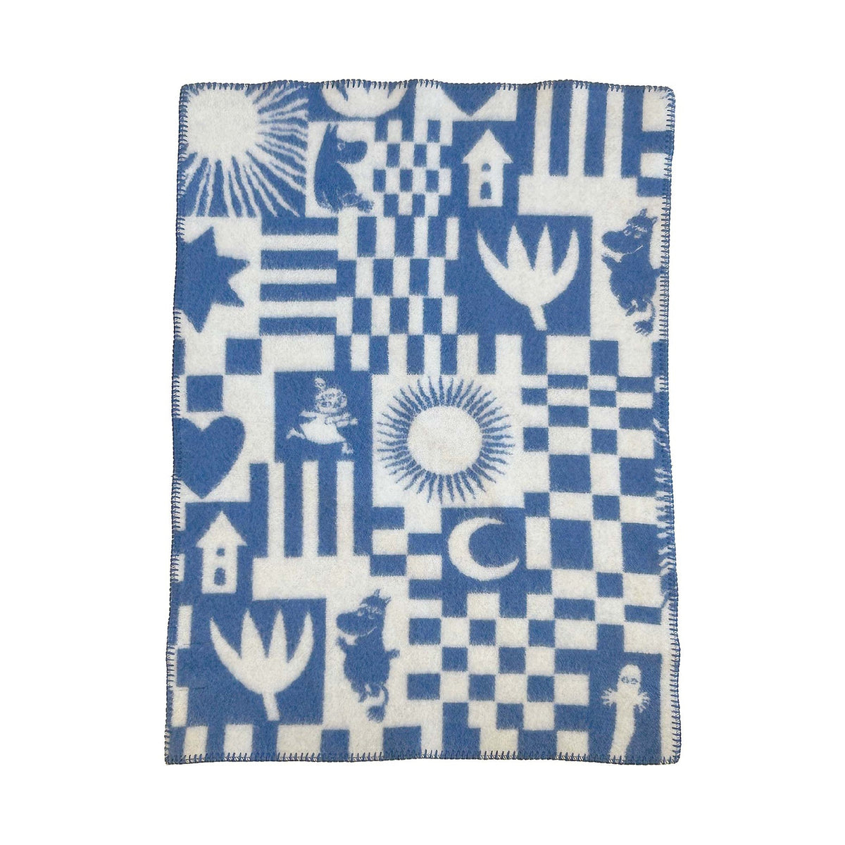 Moomin Play Baby Wool Blanket Green/Yellow/Blue