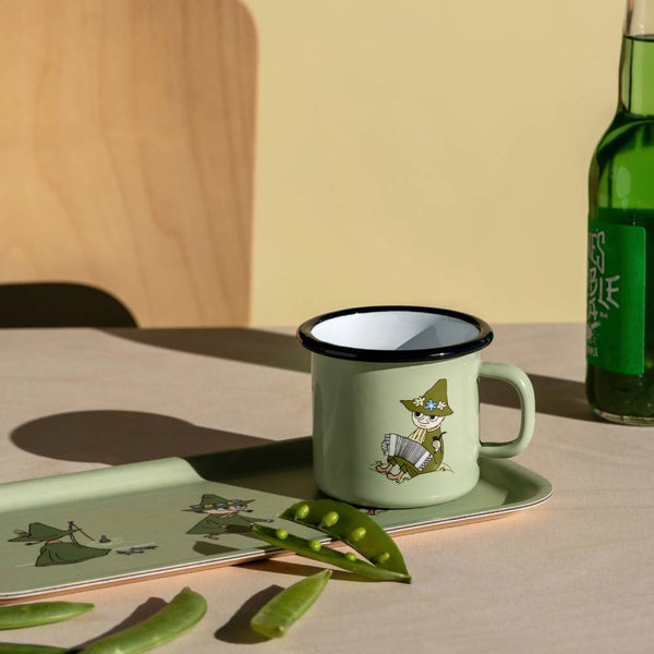 Snufkin Retro Mug & Tray Green Bundle - The Official Moomin Shop ...