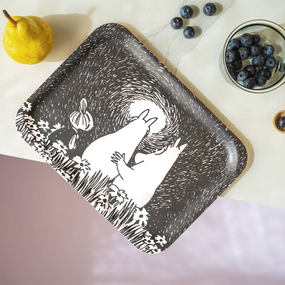 Moomin Friendship Tray 27x20cm Black - The Official Moomin Shop