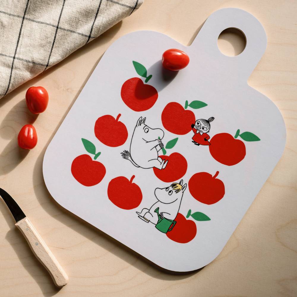 Moomin Joyfull Apples Cutting Board 25x32cm - The Official Moomin Shop