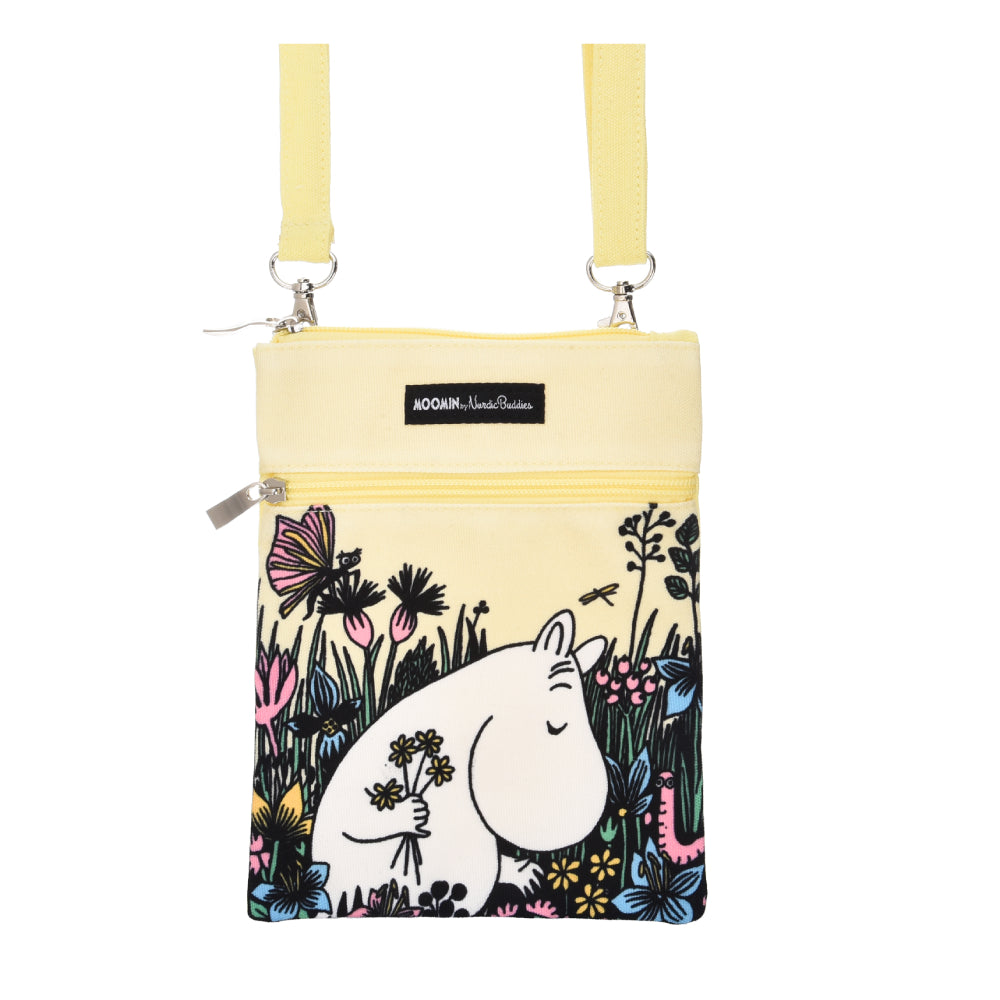 Neck Bag Moomintroll Flowers Yellow