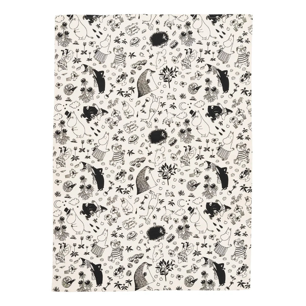 Moomin Party Kitchen Towel 2 set 50 x 70 cm White The Official Moomin Shop United Kingdom