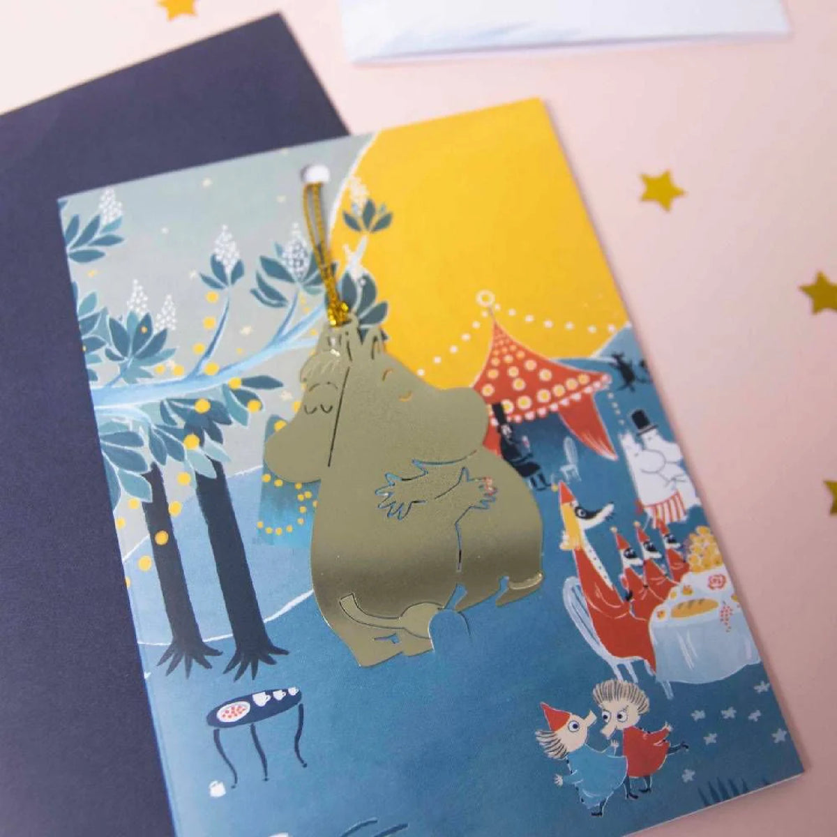 Moomintroll &amp; Snorkmaiden Postcard Gold