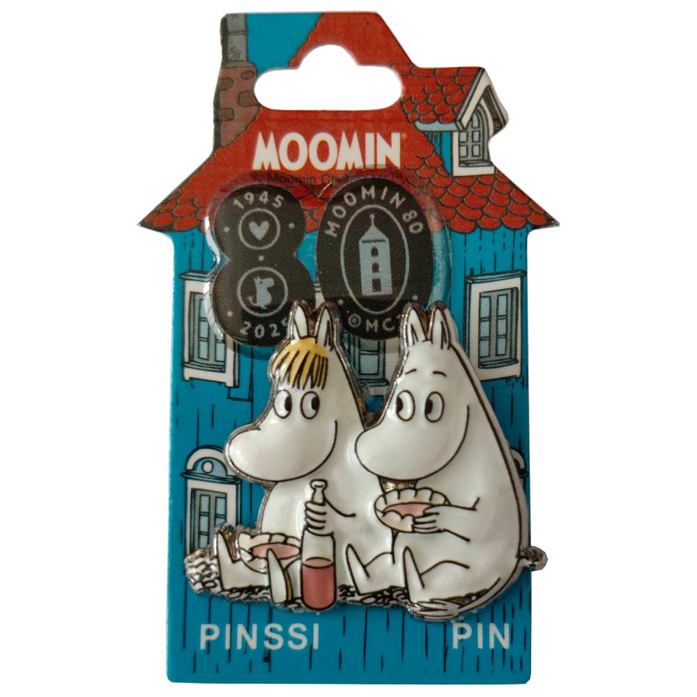 Moomin 80 3D Pin Bagde Moomintroll &amp; Snorkmaiden