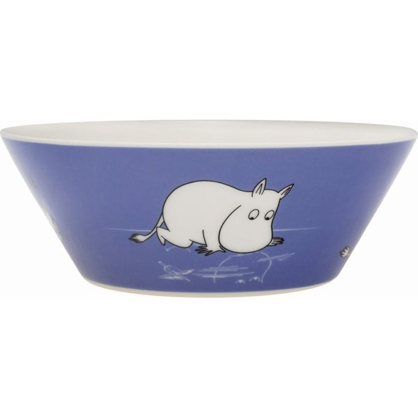Moomin Glass Bowl 350ml Aqua Blue main image 1