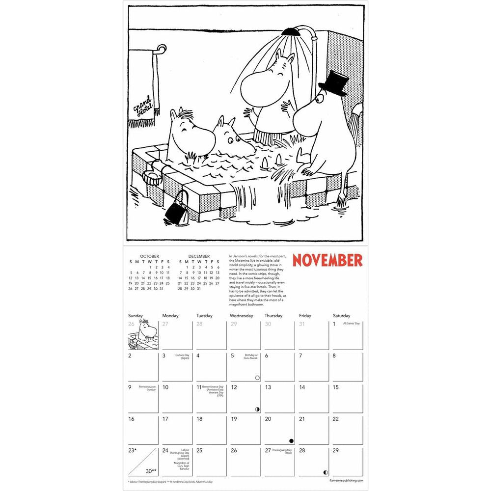 Moomin Comic Strip Mini Wall Calendar 2025 The Official Moomin Shop Moomin Desk Calendar 2025